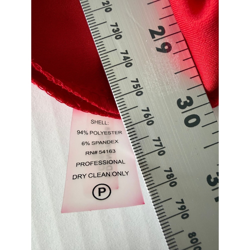 Calvin Klein Red Sheath Dress Womens 2 Sleeveless Gold Zipper CD6C1A00 NWT - Picture 7 of 7